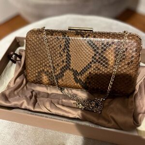 Gianvito Rossi Bella Python Clutch